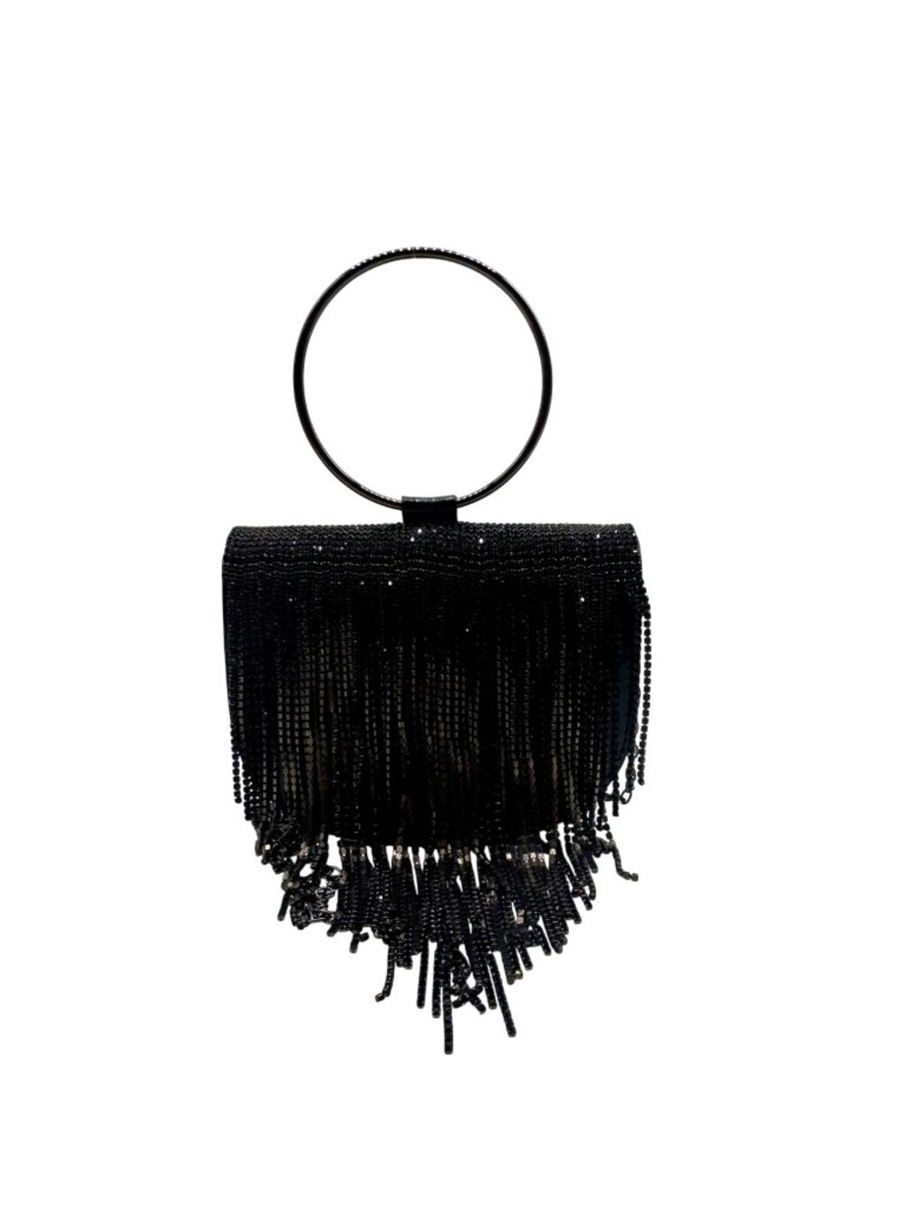 MMs Brands Black Faux Leather Clutch Bag